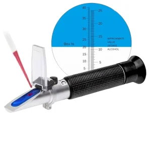 Best Selling Handheld Refractometer for Grape Wine Making Measures Brix 0 40% Alcohol and Wine 0 25% with ATC
