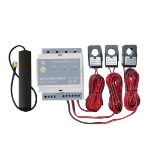 Bidirectional 3 Phase Energy Meter with WiFi DIN Rail Solar System Electricity Usage Monitor Modbus TCP RTU WEM3080T