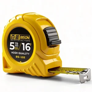 Bison Heavy Duty ABS Steel Rolling Measuring Tape 3 10m Non Slip Grip High Visibility Blade Manual Lock