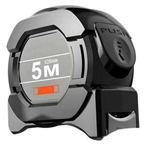 Black Fluorescent 5 7.5 10m Locking Steel Tape Measure Thickened Wear and Fall Resistant Metric Measurement System