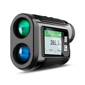 Black Rangefinder Hunting 600m Distance Measuring Instrument Range Finder Telescope with Flagpole Locking