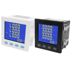 Black White LCD Digital Display Three Phase 4 Wire Watt Hour Power Energy Meter Energy Consumption KWH HZ V Accuracy Class 1 Max