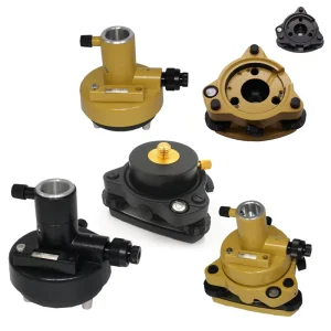 Black and Yellow Tribrach Adapter with Optical Plummet Rotating for Total Station Surveying
