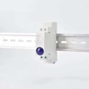 Blue LED Photovoltaic Power Indicator Light Waterproof DIN Rail Mount IP20 220V