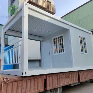 Breathable Steel Sandwich Panel Detachable Container Mediterranean Design Office Building Prefabricated House