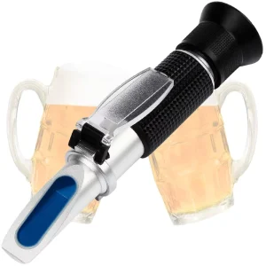 Brix Refractometer Handheld Homebrew Beer Wort Dual Scale Specific Gravity 1.000-1.120 ATC Hydrometer +/-0.2% Accuracy