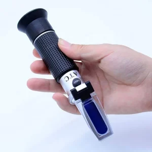 Brix Refractometer With ATC Dual Scale Specific Gravity 1.000-1.130 and Brix 0-50% Digital Handheld Homebrewing Tool