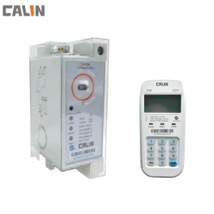 CALIN Prepaid DIN Rail Single-Phase Energy Meter with Current Loop & RS485 Communication DLMS/STS Certified 1.0 Accuracy 60A Max