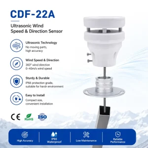 CDF 22A High Precision Digital Anemometer Wind Speed Sensor with RS485 Modbus for Professional Weather Station Monitoring