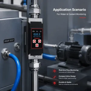 CE Certified ±1.5% High Accuracy Micro Turbine Flow Meter With Temperature Detect for Clean Liquid Pipeline Monitoring