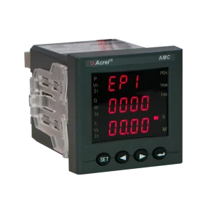 CE Certified AMC72L-E4/KC AC 3P4W LCD Display Programmable Panel Mount Energy Meter for Energy Consumption Monitoring