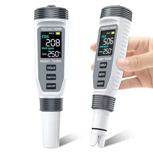 CE ISO9001 RoHS Certified Portable pH TDS Multi Parameter Water Tester Auto Temp Backlight IP67 for Lab Aquarium Drinking