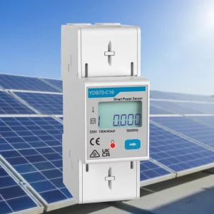 CE UKCA Certified Single Phase 35mm Din Rail RS485 LCD Smart Energy Meter with CT for Huawei Solar PV Inverter