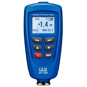 CEM DT-156 Dual Magnetic 1250um Eddy Current Micron Coating Thickness Gauge Meter Tester 0.1um Resolution 3% Accuracy for Car