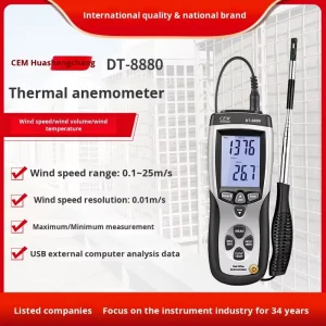 CEM DT 8880 Hot Wire Type Anemometer Measures Duct Air Velocity Air Volume Air Temperature