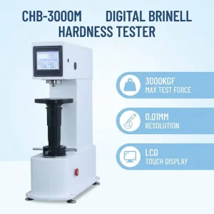 CHB 3000M Digital Brinell Hardness Tester 3000KGF 10 Test Forces LCD Display for Metal Steel Lab