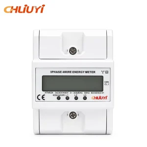 CHLIUYI XTM024 Intelligent Household Three Phase Four Wire Track Type Electricity Meter LCD Display Class 1.0 Accuracy 100A Max
