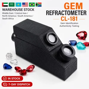 CL 181 Gem Refractometer for Rough Opaque Gemstones Wide Range 1.30 to 1.80+ Portable Tool