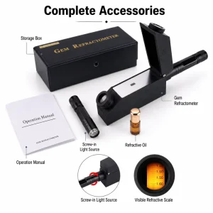 CL-181 Gemstone Refractometer for Rough Opaque Stones Wide Range Professional Handheld 0.003 Accuracy 1 Year Warranty 730g