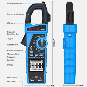 CM88A 600A AC Current Tester True RMS Digital Clamp Meter Non-contact AC Voltage Detection Clamp Meter