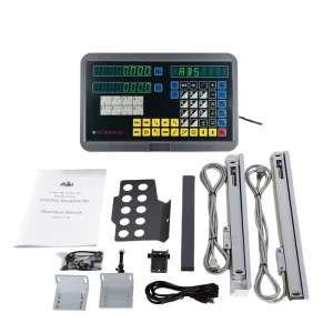 CNC Lathe Controller 2 Axis Digital Display Digital Readout Kit DRO and Liner Scale 50-1000mm for Mini Tunnel Boring Machine