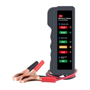 Car Battery Tester BM310 12V Digital 6 LED Light Copper Clip Alternator Motorcycle Auto Battery Analyzer Car Diagnostic Tool