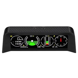 Car Inclinometer Off Road Driving Digital GPS Speedometer HUD Multi Functional LCD Head Pitch Roll Angle Slope Meter Level