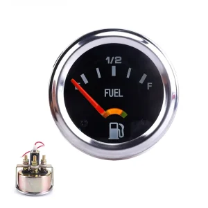 Car Modification Fuel Gauge 2 inch 52MM 12V Racing Fuel Meter Made in China E 1 2 F