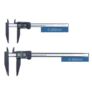 Carbon Fiber Digital Caliper Plastic Ruler Vernier Caliper 0.1mm 0 200mm 0 300mm Long Claw Jaw
