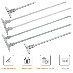Carbon Steel Aluminum Alloy Vernier Depth Gauge Depth Vernier Caliper