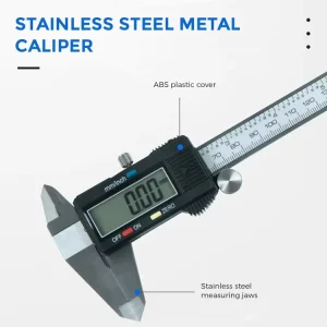 Carbon Steel Digital Vernier Caliper Glossy Surface Large LCD Screen Measuring Range 0 300mm Electronic Measuring Tool Workshop
