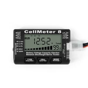 CellMeter 8 Digital Battery Capacity Tester for RC Balance Arrester LiPo Li-ion NiMH Batteries Metal Electrical Toys