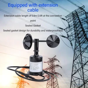 Chenyun CE Certificate Pulse RS485 4 20mA 0 5V 0 2V Output Plastic 3 Cup Anemometer Wind Speed Sensor for Weather Station