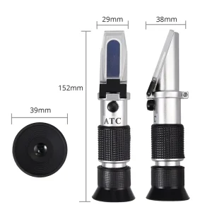 China High Quality Precise Hand Refractometer Honey Bee Sugar Measure Instrument 58 90% Brix RHB 90ATC with 0.5%brix