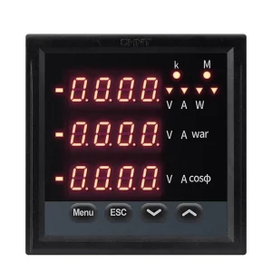Chint Three-Phase Digital Display Current Voltage Power Frequency Meter PD666 3S4 Multifunction Instrument R485 Energy Meter
