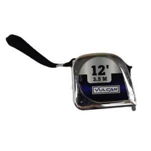Chrome Plated Steel Tape Measure | Heavy Duty Retractable Measuring Tape with Rubber Grip for Construction & DIY