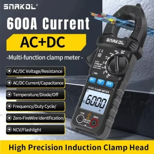 Clamp Meter Multimeter AC DC Voltage Current 6000 Counts Ammeter Voltmeter NCV Resistance Capacitor Tool Electrician