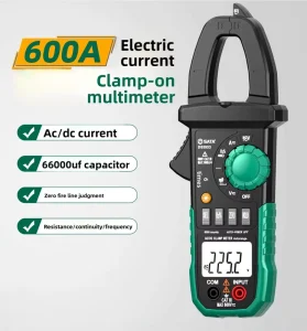 Clamp Meter Multimeter High Precision Electrical AC DC Meter Intelligent Digital Ammeter LCD Display Capacitance