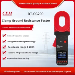 Clamp-On Ground Resistance Tester High-Precision Resistance Meter DT CG600
