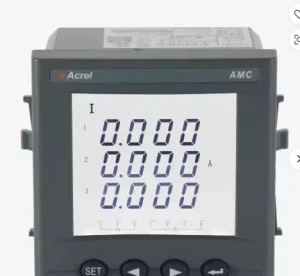 Clear LCD Display AMC72L AI3 Three Phase Ammeter Industrial Power Current Monitor