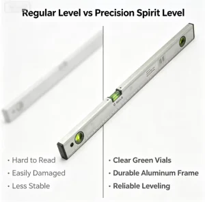 Clear Vial Spirit Level Shock Resistant Aluminum Bubble Level With Scale for Woodworking
