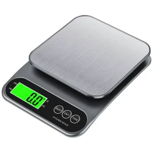 Compact Battery Powered Electronic Kitchen Scale Sleek & Portable Design with Weight Measuring for Kitchen & Travel