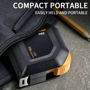 Compact Portable Measuring Tape Lockable Tape Measure With Wear Resistant Sandblasting Surface