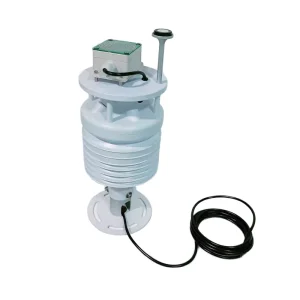Compact Solar Power 6-in-1 Air Temperature Humidity Rainfall Wind White Mini Ultrasonic Weather Station Anemometer