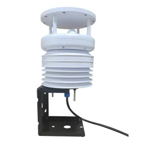 Compact Solar Powered Agriculture Rs485 Weather Station 6 Elements Ultrasonic Air Temperature Pressure and Wind Vane Anemometer