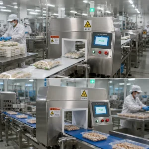 Conveyor Belt Food Metal Detector for Frozen Meat Products High Sensitivity Smart Inspection Machine