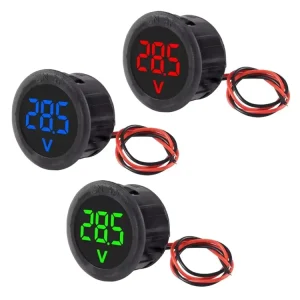 Copper DC4-100V Two Wire Voltage Meter Three Color Voltmeter Electrician