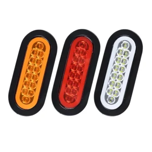 Cross border Ready Stock 24V 14 LED Elliptical Light Guide Truck Tail Lights Flowing Turn Signal Arrows Trailer Rear Lights