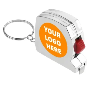 Custom Brand Logo Luxury Mini Tape Measure Keychain Promotional Corporate Branding Construction Sign Gifts Supply Factory Shop