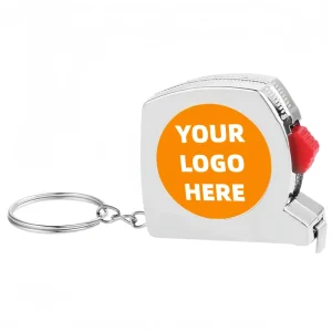 Custom Brand Logo Luxury Tape Measure Keychain Mini Retractable Tape Personalized Corporate Promotion Gifts Factory Hub Supply